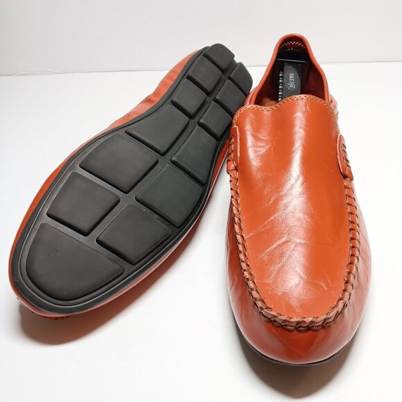 MENS LEATHER LOAFER - SLIP ON DRIVING SHOE MOCCASIN - SIZE 11.5 - BROWN - Picture 2 of 4